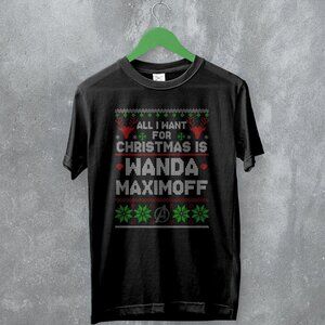 The Avengers Elizabeth Olsen Ugly Christmas Movie Hero Gift Holiday T-Shirt 73